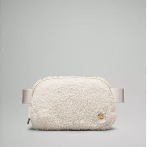 Lululemon Athletica White Fleece Crossbody Bag